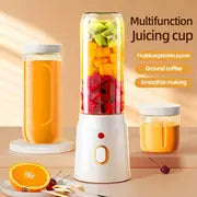 Portable Electric Juicer with Dual Cups - USB Rechargeable, Compact Smoothie Blender, for Travel and Home Use