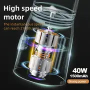 Portable Electric Juicer with Dual Cups - USB Rechargeable, Compact Smoothie Blender, for Travel and Home Use
