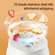 Portable Electric Juicer with Dual Cups - USB Rechargeable, Compact Smoothie Blender, for Travel and Home Use