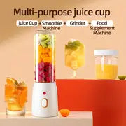 Portable Electric Juicer with Dual Cups - USB Rechargeable, Compact Smoothie Blender, for Travel and Home Use