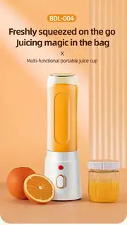 Portable Electric Juicer with Dual Cups - USB Rechargeable, Compact Smoothie Blender, for Travel and Home Use